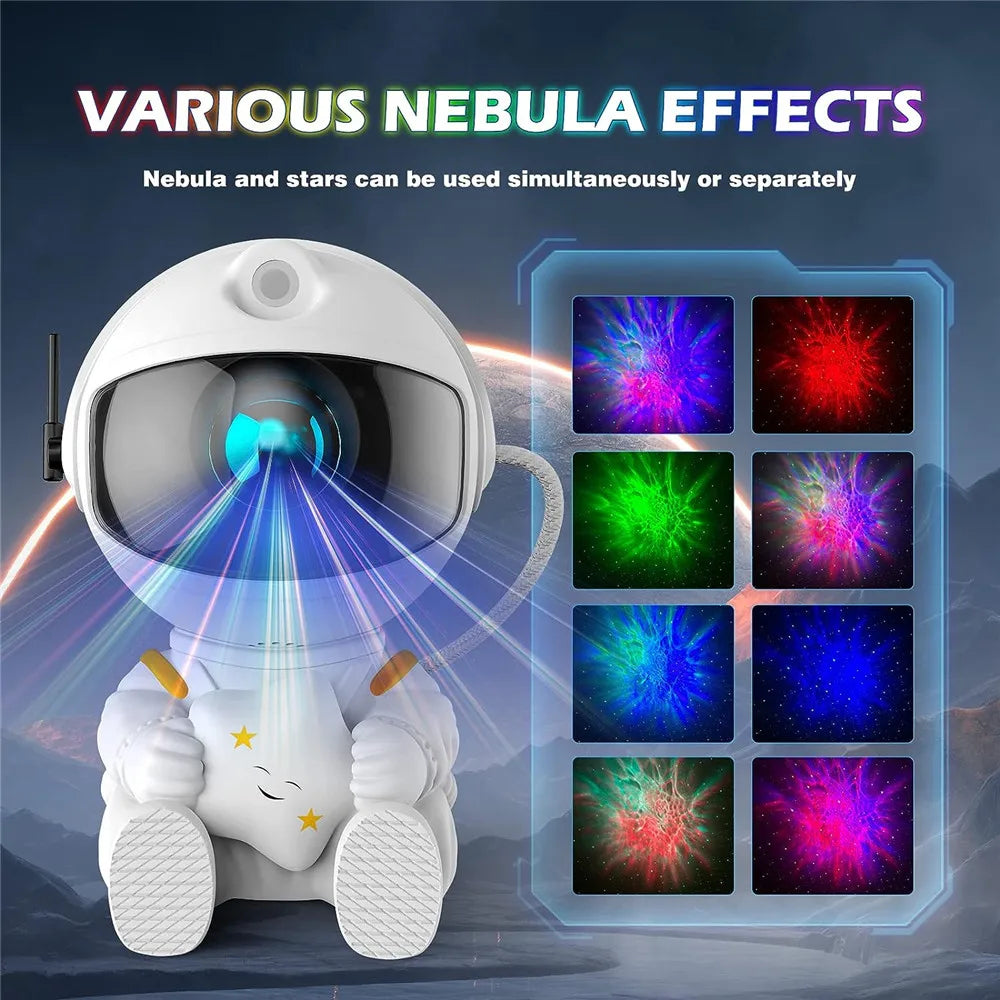 Star Projector Astronaut Space Galaxy Night Light Starry Nebula Ceiling LED Lamp for Bedroom Home Decorative kids gift